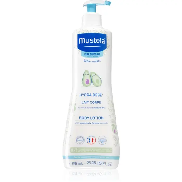 Mustela Mustela Bébé Hydra Bébé vlažilni losjon za telo za otroško kožo 750 ml