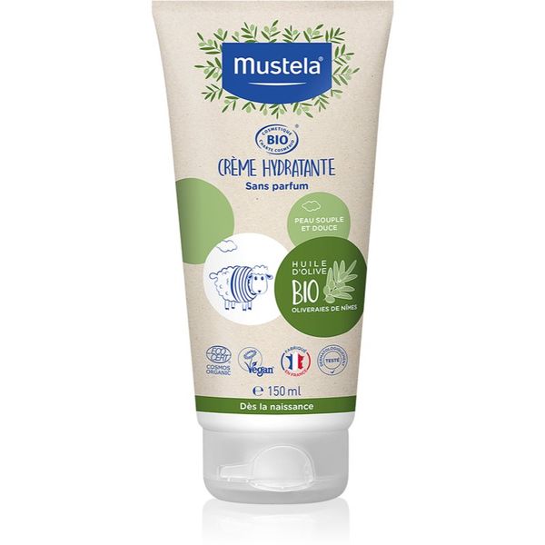 Mustela Mustela BIO Hydrating Cream with Olive Oil vlažilna krema za obraz in telo za otroke od rojstva 150 ml