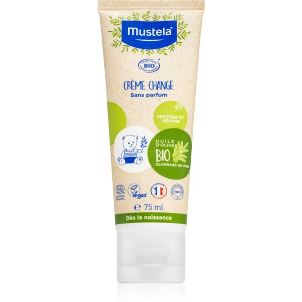 Mustela Mustela BIO krema proti vnetju ritke za otroke od rojstva 75 ml