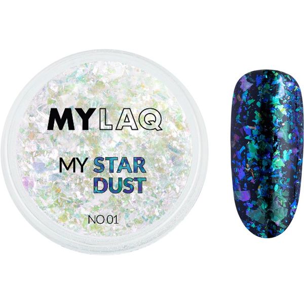 MYLAQ MYLAQ My Star Dust bleščice za nohte odtenek 01 0,2 g