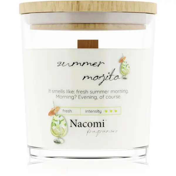 Nacomi Nacomi Soy Candle Home Fragrances dišeča sveča z lesenim stenjem 140 g
