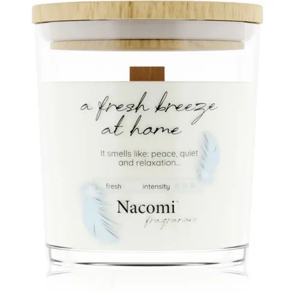 Nacomi Nacomi Soy Candle Home Fragrances dišeča sveča z lesenim stenjem 140 g