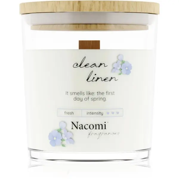 Nacomi Nacomi Soy Candle Home Fragrances dišeča sveča z lesenim stenjem 140 g