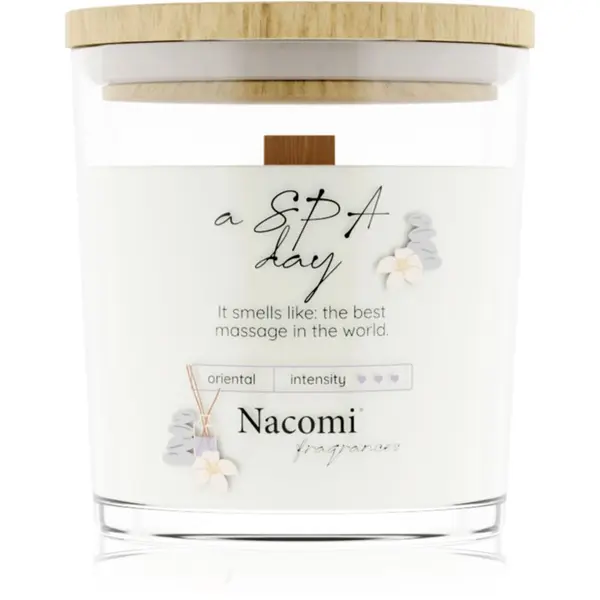 Nacomi Nacomi Soy Candle Home Fragrances dišeča sveča z lesenim stenjem 140 g