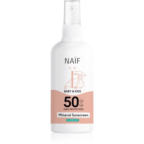 Naif Naif Baby & Kids Mineral Sunscreen SPF 50 0 % Perfume zaščitno pršilo za sončenje 100 ml