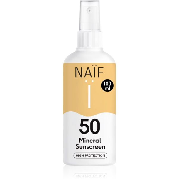 Naif Naif Sun Mineral Sunscreen SPF 50 zaščitno pršilo za sončenje SPF 50 100 ml