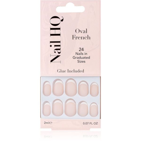 Nail HQ Nail HQ Oval French umetni nohti 24 kos