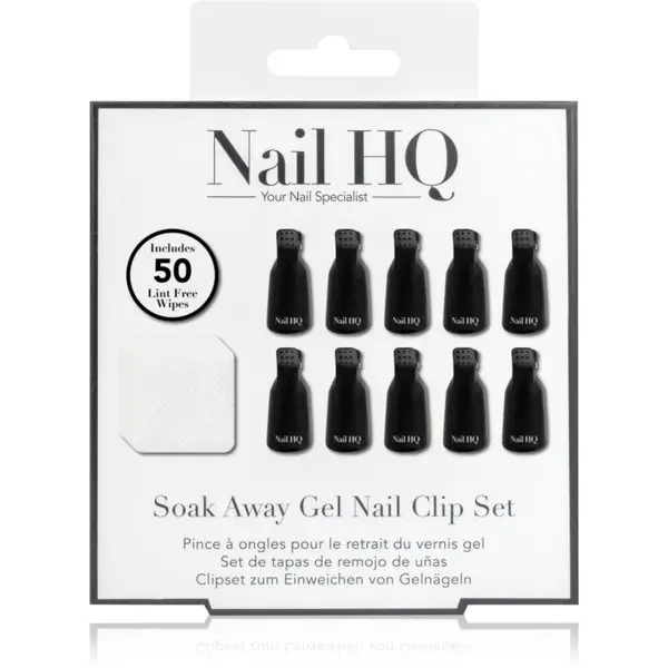 Nail HQ Nail HQ Soak Away Gel Nail Clip Set set za odstranjevanje gel in akril nohtov