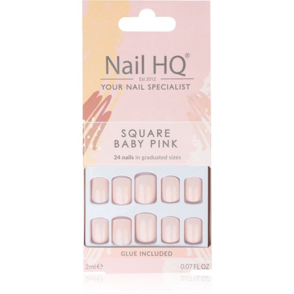Nail HQ Nail HQ Square umetni nohti odtenek Baby Pink 24 kos