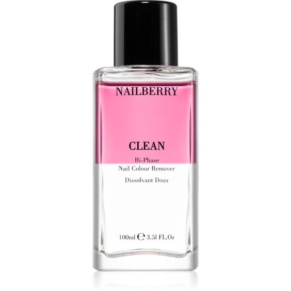 NAILBERRY NAILBERRY Clean Bi-Phase Nail Colour Remover odstranjevalec laka za nohte z učvrstitvenim učinkom 100 ml