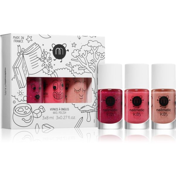 Nailmatic Nailmatic Kids Magic Forest 2 set lakov za nohte za otroke Sheepy, Kitty, Peachy 3x8 ml