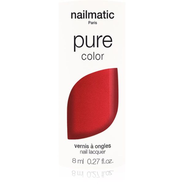 Nailmatic Nailmatic Pure Color lak za nohte AMOUR-Rouge Nacré / Red Shimmer 8 ml