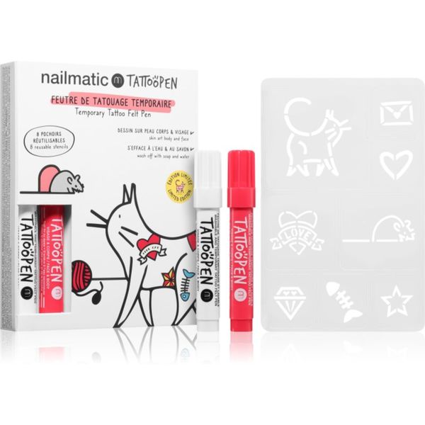 Nailmatic Nailmatic Temporary Tattoo Felt Pen set 3 y + The Cat(za otroke)