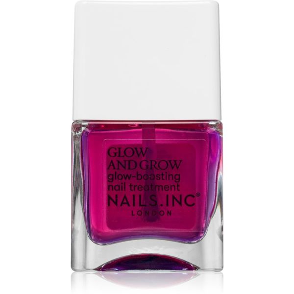 Nails Inc. Nails Inc. Glow and Grow Nail Growth Treatment lak za krepitev nohtov 14 ml
