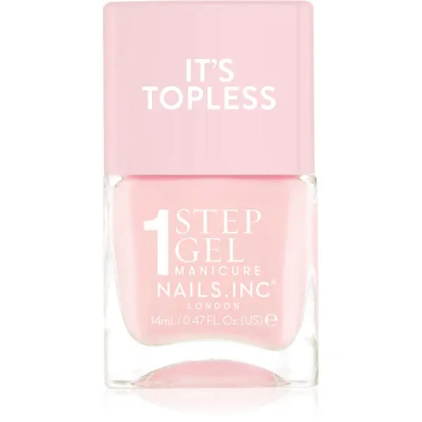 Nails Inc. Nails Inc. It’s Topless gel lak za nohte za dolgoobstojen učinek odtenek Dakota 14 ml