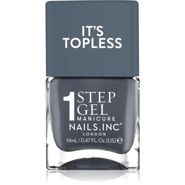 Nails Inc. Nails Inc. It’s Topless gel lak za nohte za dolgoobstojen učinek odtenek Emily 14 ml