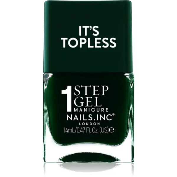 Nails Inc. Nails Inc. It’s Topless gel lak za nohte za dolgoobstojen učinek odtenek Jasmine 14 ml
