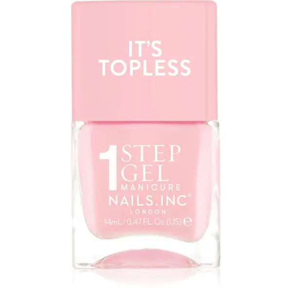 Nails Inc. Nails Inc. It’s Topless gel lak za nohte za dolgoobstojen učinek odtenek Sabrina 14 ml
