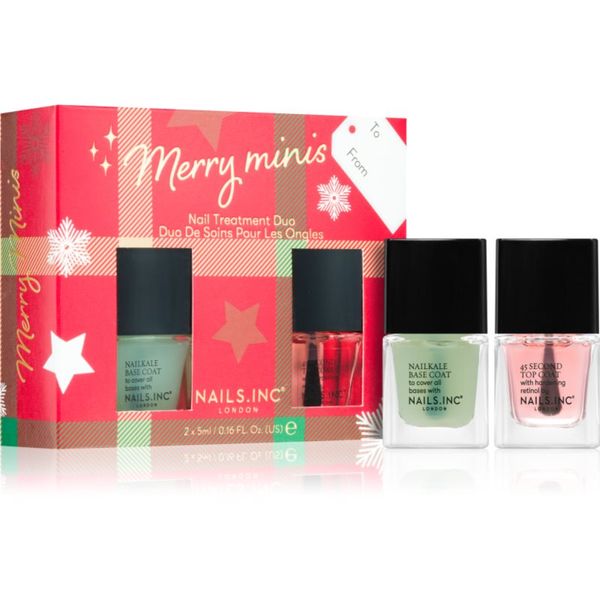 Nails Inc. Nails Inc. Merry Minis Nail Treatment Duo božični darilni set (za nohte)