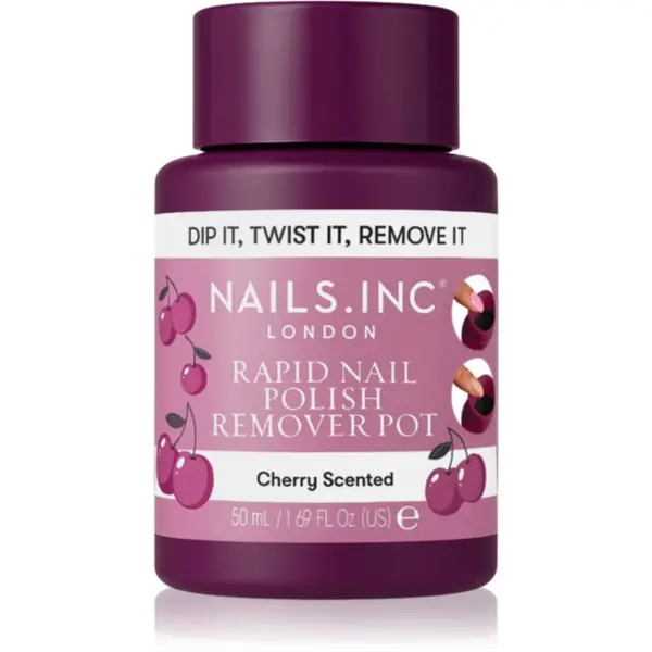 Nails Inc. Nails Inc. Rapid Nail Polish Remover Pot Cherry Scented odstranjevalec laka za nohte 50 ml