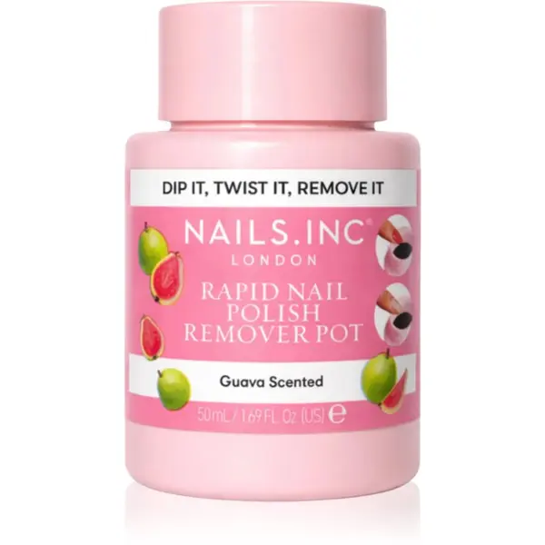 Nails Inc. Nails Inc. Rapid Nail Polish Remover Pot Guava Scented odstranjevalec laka za nohte 50 ml