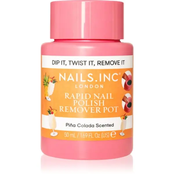 Nails Inc. Nails Inc. Rapid Nail Polish Remover Pot Pina Colada Scented odstranjevalec laka za nohte 50 ml