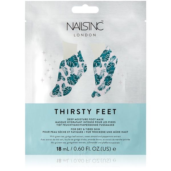 Nails Inc. Nails Inc. Thirsty Feet vlažilna maska za noge 18 ml