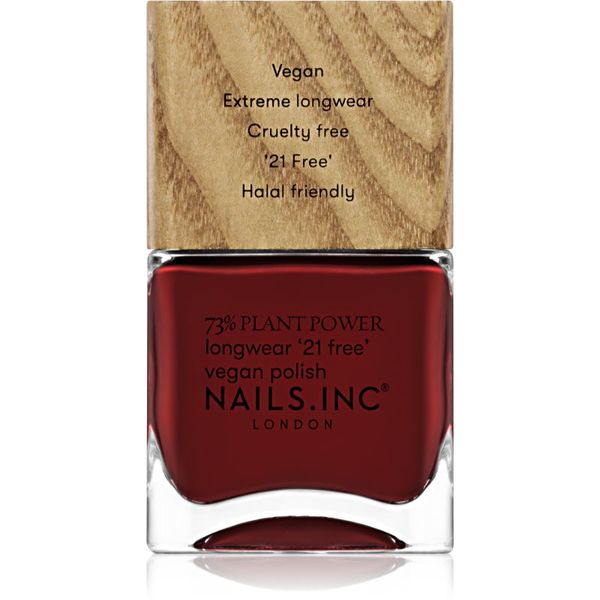 Nails Inc. Nails Inc. Vegan Nail Polish dolgoobstojen lak za nohte odtenek Swear By Salutation 14 ml