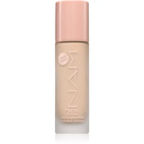 NAM NAM Dewy dolgoobstojni tekoči puder s hialuronsko kislino odtenek 02 Naked 30 ml