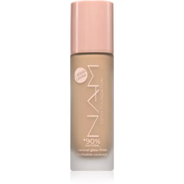 NAM NAM Dewy dolgoobstojni tekoči puder s hialuronsko kislino odtenek 05 Warm Beige 30 ml