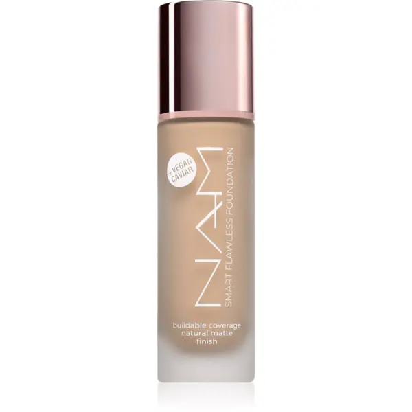 NAM NAM Smart Flawless dolgoobstojni matirajoči tekoči puder odtenek 7 Warm Beige 30 ml