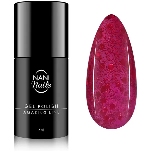NaniNails NaniNails NANI Amazing Line gel lak za nohte odtenek Crimson Confetti 5 ml