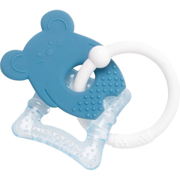 NATTOU NATTOU Teether With Cooling Part grizalo s hladilnim učinkom Blue Mouse 3 m+ 1 kos