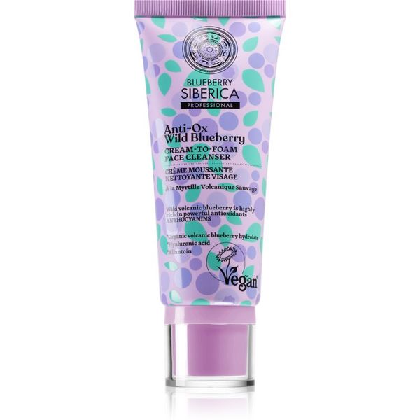 Natura Siberica Natura Siberica Anti-Ox Wild Blueberry kremasta čistilna pena za obraz 100 ml