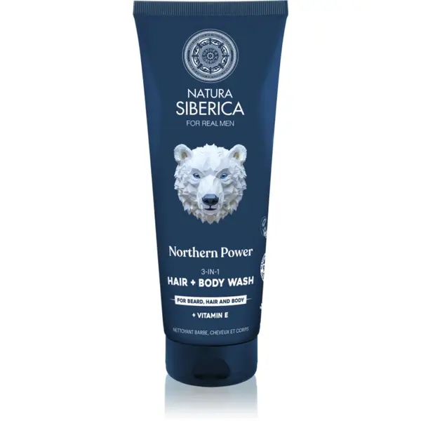 Natura Siberica Natura Siberica Arctic Wild Northern Power gel za umivanje za lase, brado in telo za moške 200 ml