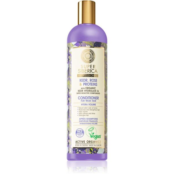 Natura Siberica Natura Siberica Kedr, Rose & Protein balzam za volumen za šibke lase 400 ml