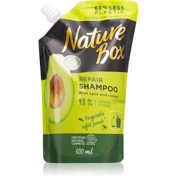 Nature Box Nature Box Avocado globinsko regeneracijski šampon za razcepljene konice nadomestno polnilo 500 ml