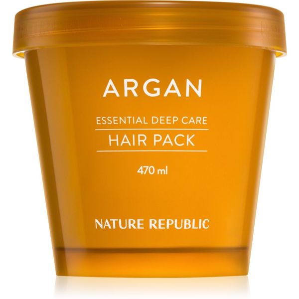 NATURE REPUBLIC NATURE REPUBLIC Argan Essential Deep Care Hair Pack vlažilna in hranilna maska za poškodovane lase 470 ml