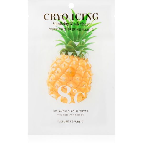 NATURE REPUBLIC NATURE REPUBLIC Cryo Icing Vitalizing Mask Sheet vlažilna in posvetlitvena maska s pomirjajočim učinkom 27 ml