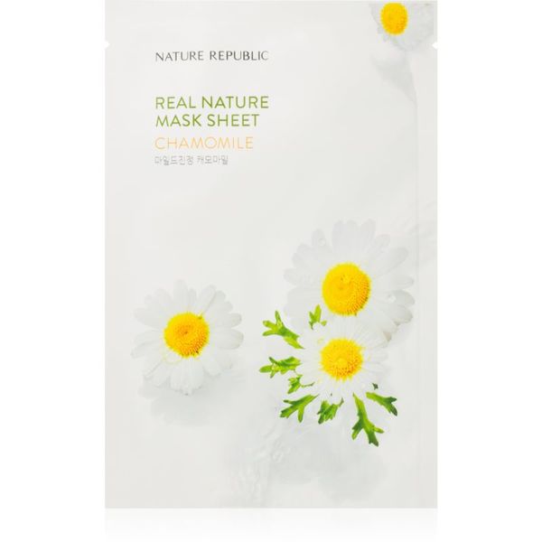 NATURE REPUBLIC NATURE REPUBLIC Real Nature Chamomile Mask Sheet vlažilna tekstilna maska s kamilico 23 ml