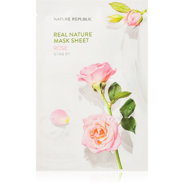 NATURE REPUBLIC NATURE REPUBLIC Real Nature Rose Mask Sheet revitalizacijska maska iz platna 23 ml