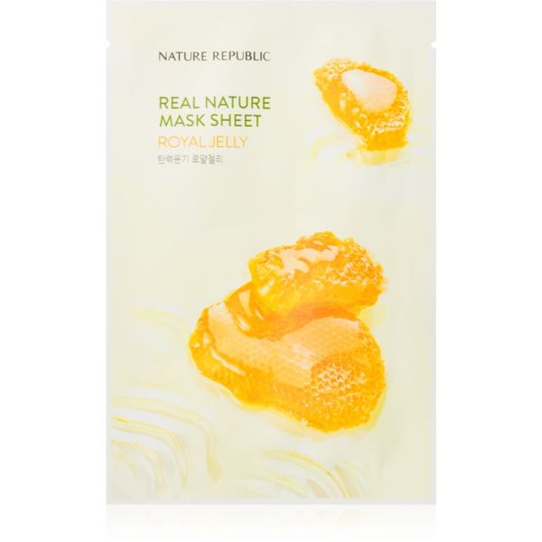 NATURE REPUBLIC NATURE REPUBLIC Real Nature Royal Jelly Mask Sheet maska proti gubam iz platna 23 ml