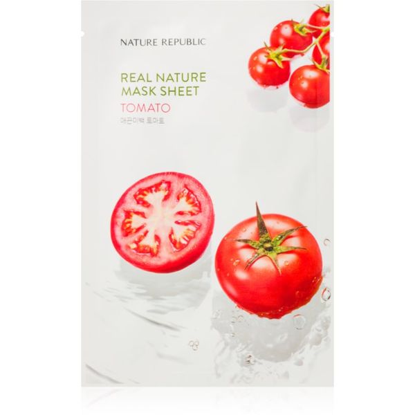 NATURE REPUBLIC NATURE REPUBLIC Real Nature Tomato Mask Sheet maska iz platna z osvežilnim učinkom 23 ml