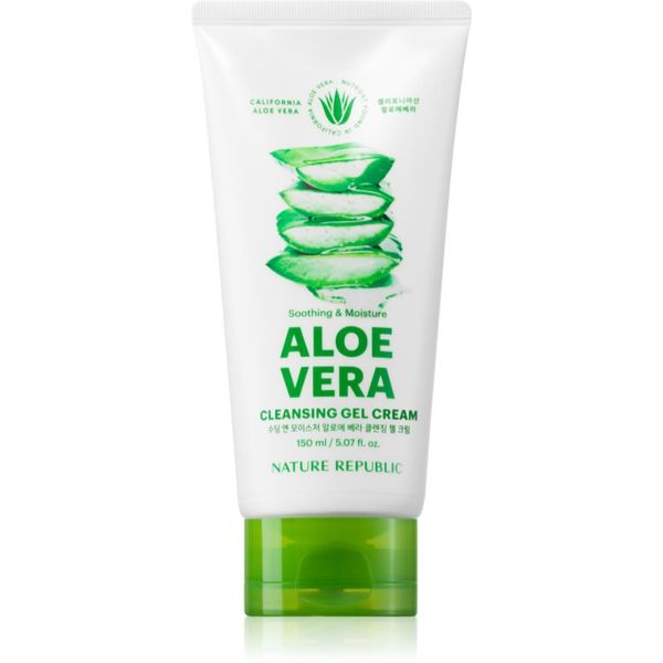 NATURE REPUBLIC NATURE REPUBLIC Soothing & Moisture Aloe Vera Cleansing Gel Cream vlažilna čistilna krema s pomirjajočim učinkom 150 ml