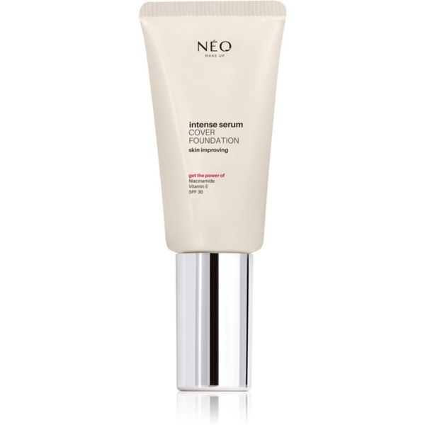 NEO MAKE UP NEO MAKE UP Intense Serum Cover Foundation tekoči puder za naraven videz SPF 30 odtenek 01 Porcelain 30 ml