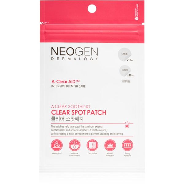 Neogen Dermalogy Neogen Dermalogy A-Clear Soothing Spot Patch čistilni obliž za aknasto kožo 24 kos