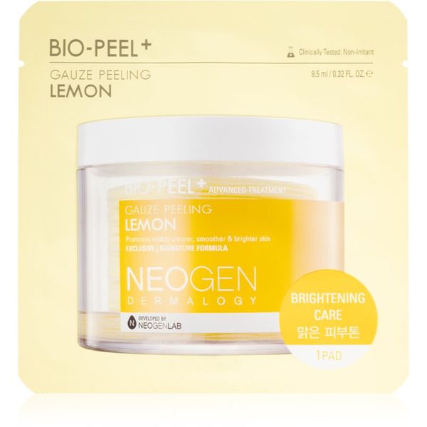Neogen Dermalogy Neogen Dermalogy Bio-Peel+ Gauze Peeling Lemon piling blazinice za obraz za posvetlitev in zgladitev kože 1 kos
