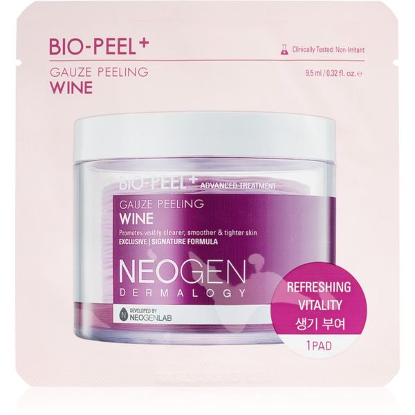 Neogen Dermalogy Neogen Dermalogy Bio-Peel+ Gauze Peeling Wine piling blazinice za obraz za glajenje kože in zmanjšanje por 1 kos