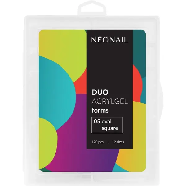 NeoNail NEONAIL Duo Acrylgel Forms predloge za nohte vrsta 05 Oval Square 120 kos
