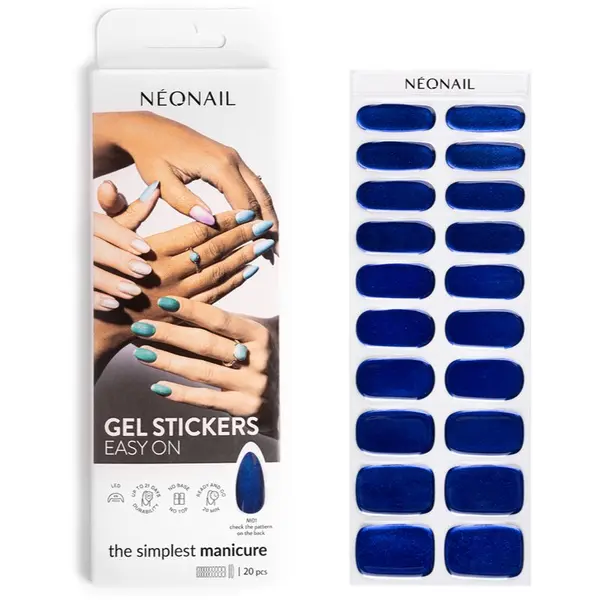NeoNail NEONAIL Easy On Gel Stickers nalepke za nohte ob uporabi UV-/LED-lučke odtenek M01 20 kos